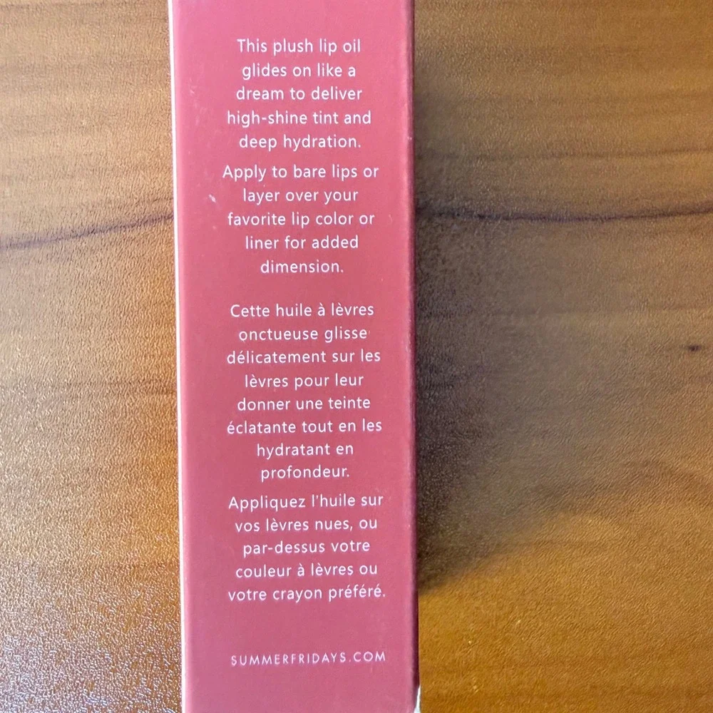 Summer Fridays Dream Lip Oil Soft Mauve Hydrating High Shine Tint 4.5ml NIB